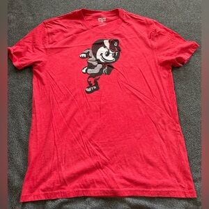 Vibrant Red Men's Graphic Tee